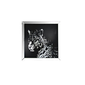 Talisha - Wall Art - Mirrored & Faux Crystal Leopard
