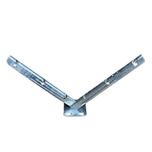 Galvanized V Bracket For Razor Wire Extension Fence Support - 1 Pair - Silver