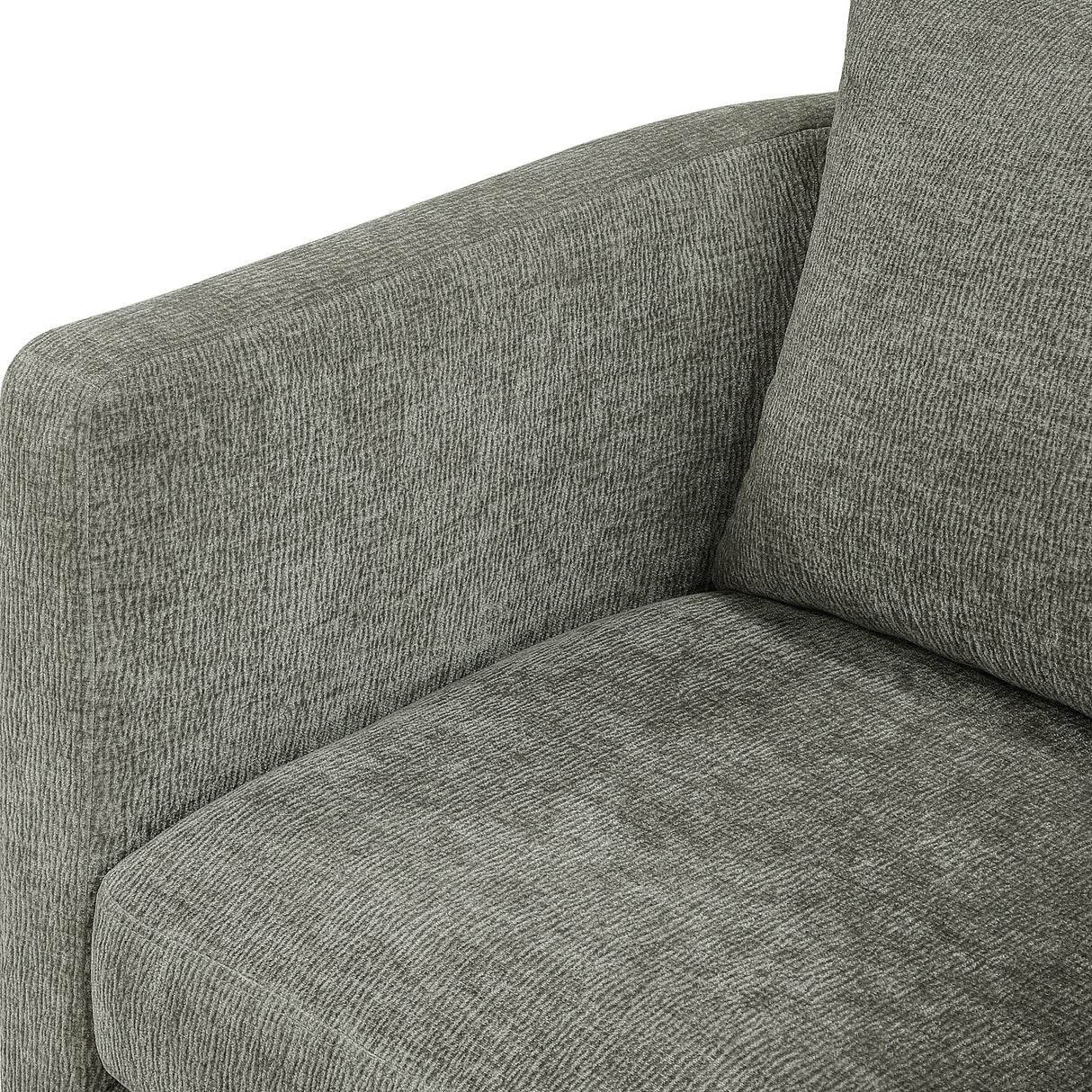 Sutton Light Grey Performance Fabric Swivel Barrel Chair