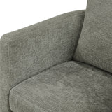 Sutton Light Grey Performance Fabric Swivel Barrel Chair