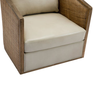 Barrel, Comfy Round Accent Sofa Chair With 360 Degree Swivel, Leisure Arm