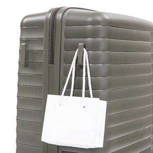 4 Piece Set Spinner Wheel Luggage with Cosmetic Case in Green