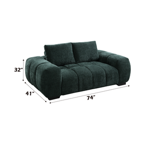 Ferrand Green Chenille Loveseat