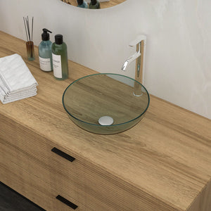 Vessel Sink With Faucet And Pop-Up Drain