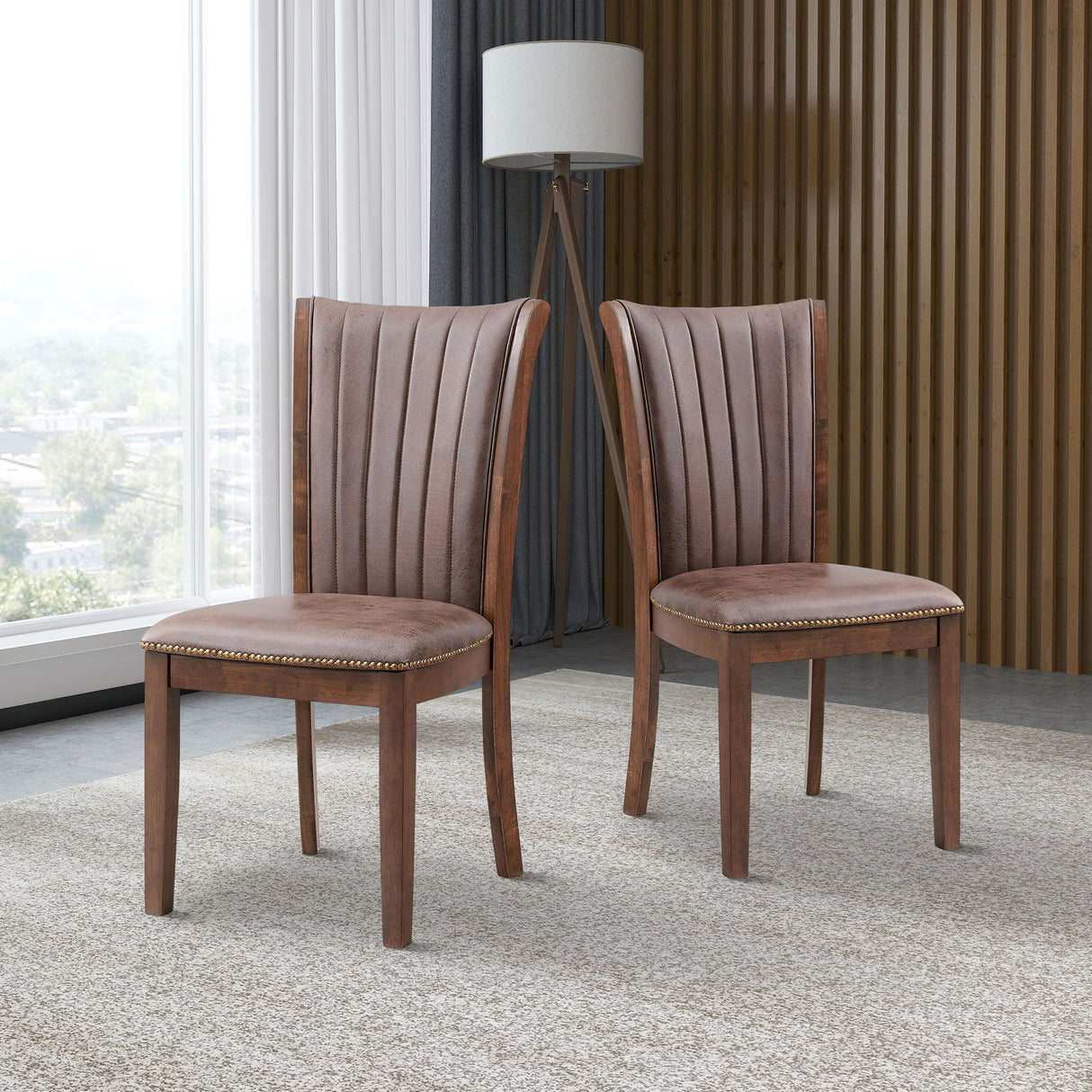 Set of 2 Mid-Century Modern Dining Chairs