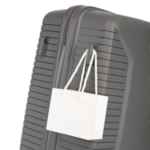 3-Piece PP Spinner Wheel Luggage Set 20'/24'/28' Silver Grey