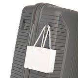3-Piece PP Spinner Wheel Luggage Set 20/24/28 Silver Grey