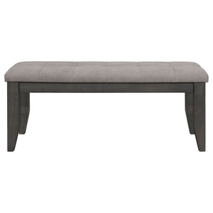 Erskin - Upholstered Dining Bench With Button Tufted Cushion - Dark Gray