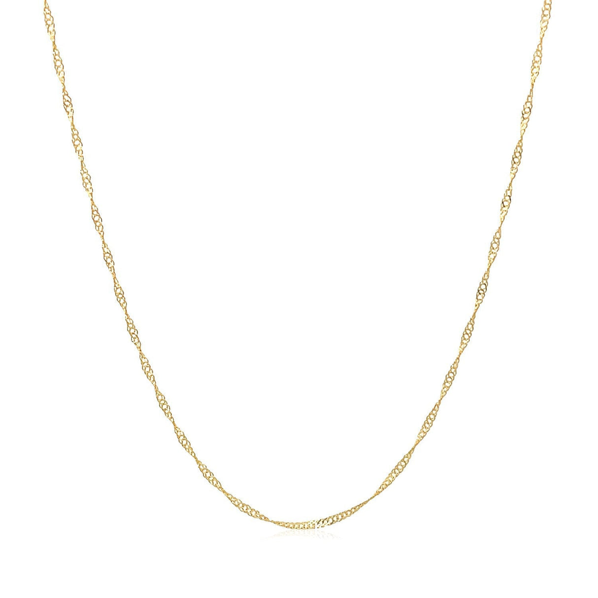14k Yellow Gold Singapore Chain 0.6mm
