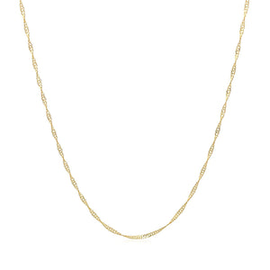 14k Yellow Gold Singapore Chain 0.6mm