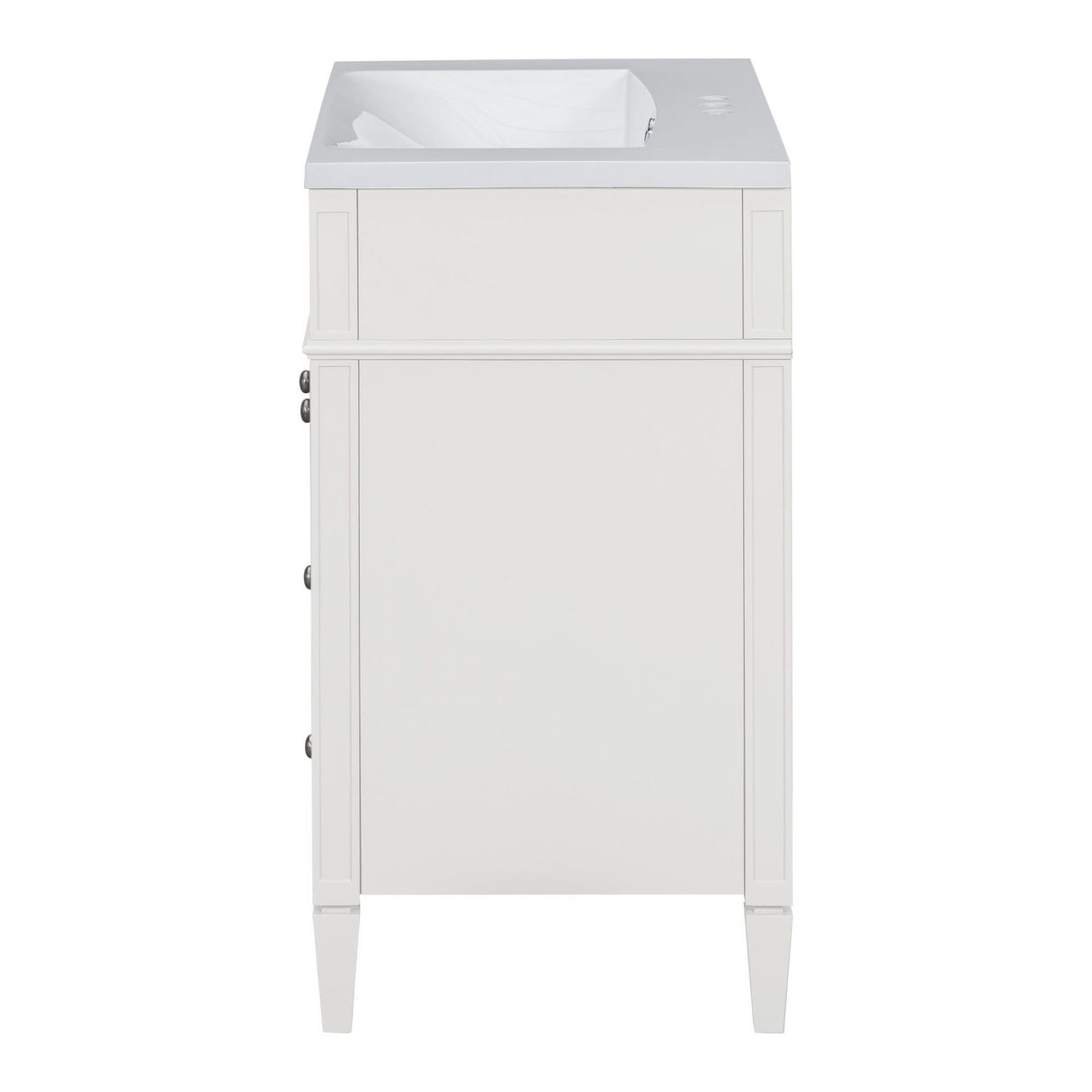 Bathroom Vanity With Top Sink, Storage Cabinet, 2 Drawers, Tip Out Drawer