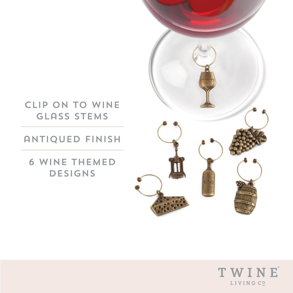 Vineyard wine charms by twine®