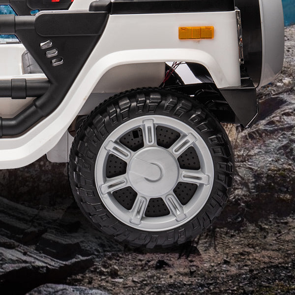 Electric Ride-On Car for Kids with Leather Seat and Four-Wheel Drive