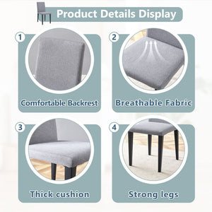 Versatile Dining Chairs With Comfortable Design And Metal Legs