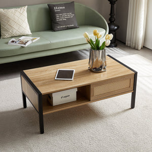 Modern Rattan Coffee Table 40.16 Inches