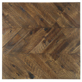 Lorenzo Chevron Acacia Wood & Metal Table Collection
