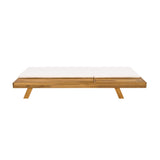 Lounge Chaise Set, Acacia Wood with Water-Resistant Cushions