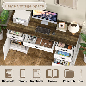 58" Farmhouse Executive Desk