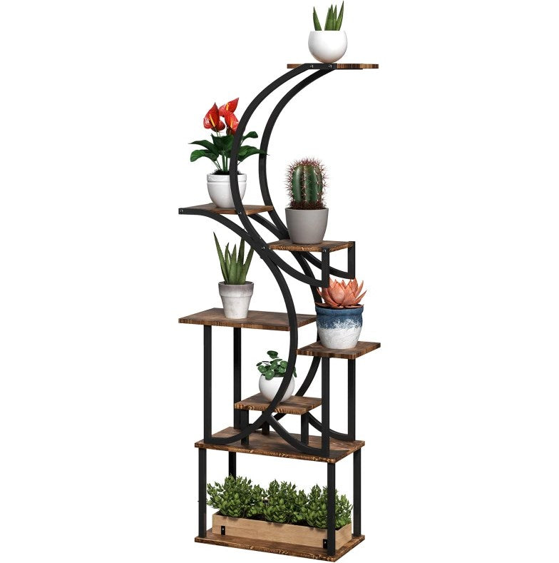 S-Shaped Plant Stand - 8 Tier Plant Shelf