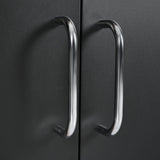 K&K 54.5' Outdoor Kitchen Island with Stainless Steel Tabletop and Storage