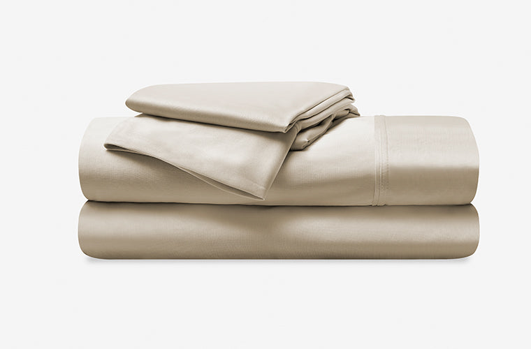 Beige Split King Sheet Set with Moisture-Wicking Technology