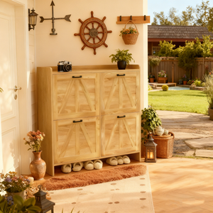 Farmhouse Style Shoe Cabinet