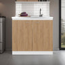 Salento Freestanding Sink, Double Door Cabinet, Two Shelves