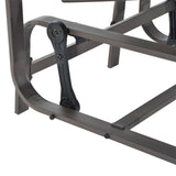 Outsunny outdoor glider chair, gliders for outside patio with smooth rocking mechanism and lightweight construction for backyard, gray