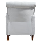 Chenille Tufted Upholstered Rolled Back Accent Chair