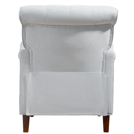 Chenille Tufted Upholstered Rolled Back Accent Chair