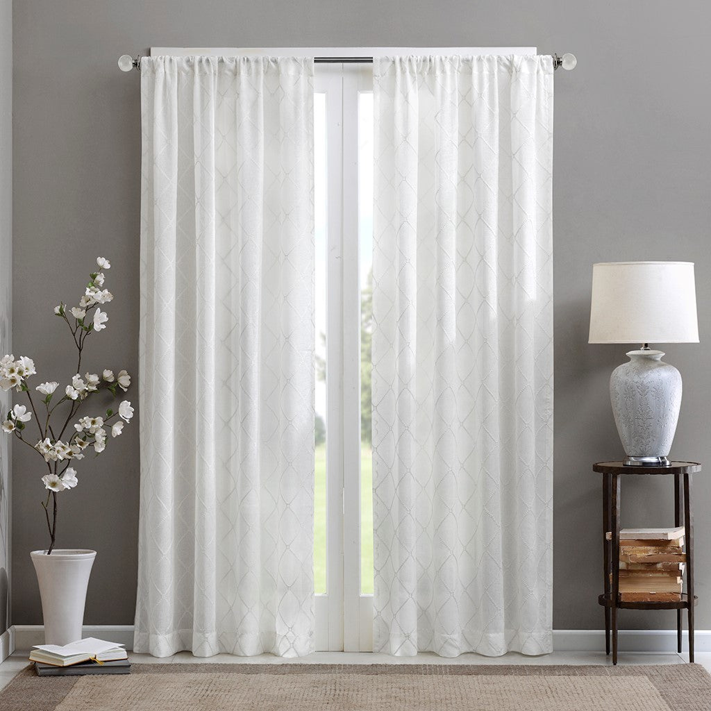 Diamond sheer window curtain panel (only 1 pc panel)