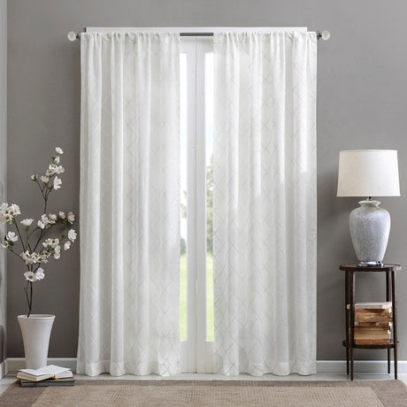 Diamond sheer window curtain panel (only 1 pc panel)
