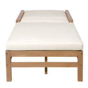 TREXM 5-Position Adjustable Outdoor Chaise Lounge Set of 2