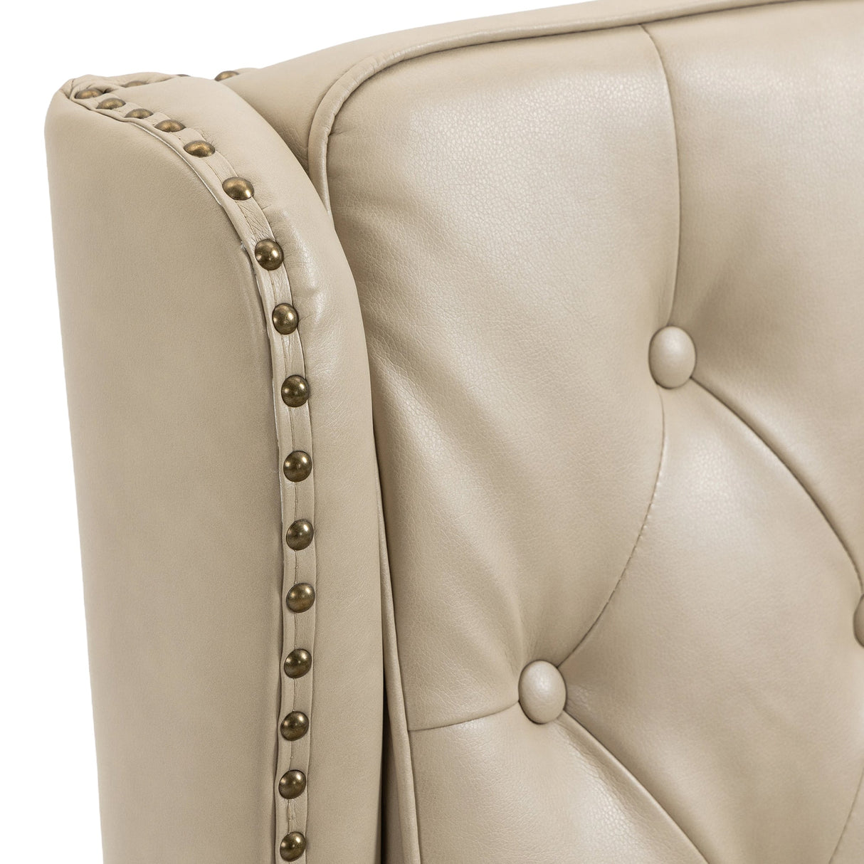 Modern Accent Lounge Chair with Sturdy Wood Legs in Camel PU Leather