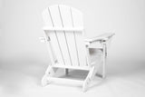 Folding adirondack chair with dual cup holders