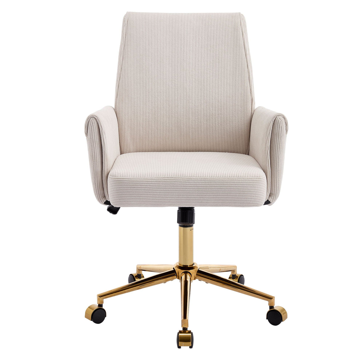 Ergonomic Mid-Back Office Chair with Striped Fabric and Lumbar Support - Multiple Colors