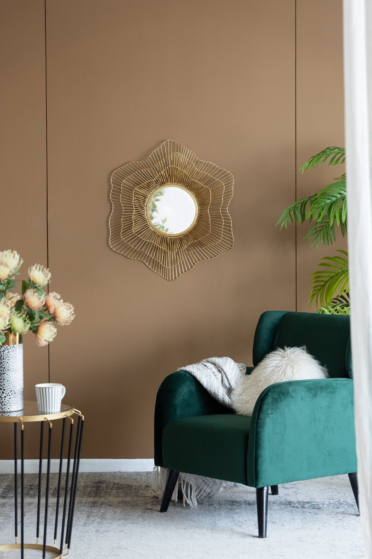 D27x2.4' Metal Mirror, Wall Mounted Mirror Home Decor for Bathroom Living Room