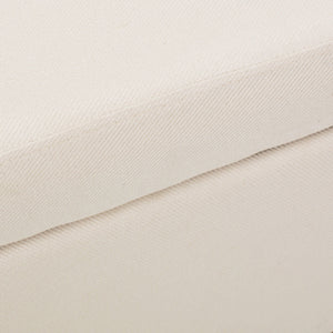Upholstered Storage Ottoman With Nailhead Trim - Beige