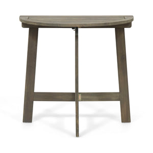 Outdoor 3 Piece Half Round Folding Bistro Set