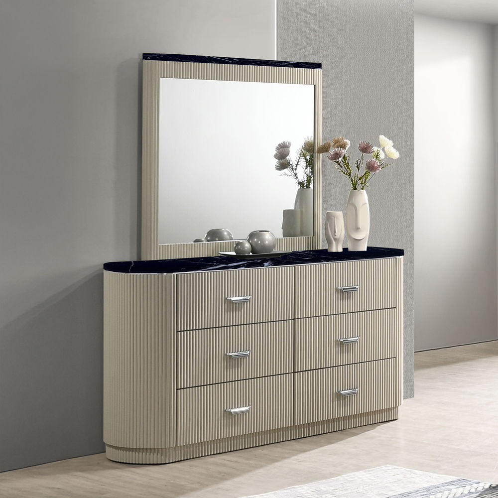 Travonte - Dresser - Gray / Beige