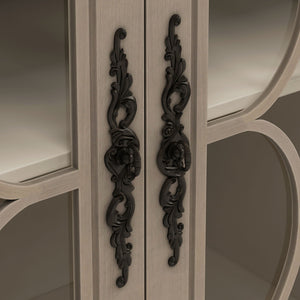 Elegant 4 Door Cabinet With Tempered Glass Doors