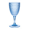 Diamond Cut Plastic Wine Glasses (Set of 4)