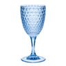 Diamond Cut Plastic Wine Glasses (Set of 4)