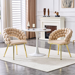 Puffy Bubble, Ball Chain Chairs For Dining Room (Set of 2)