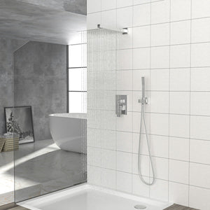 Dual Shower Head System with Rough-In Valve - Black or Pearl Silver