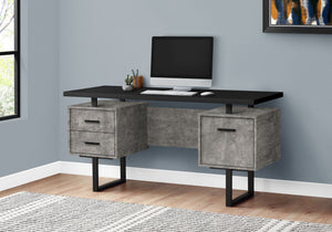 Computer Desk For Home Office, Laptop, Left, Right Set-Up, Storage Drawers, Contemporary & Modern