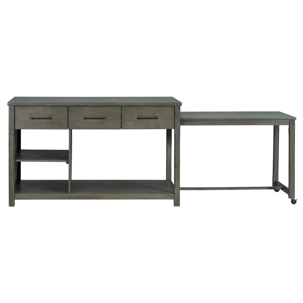 TREXM Extendable Kitchen Island with Storage