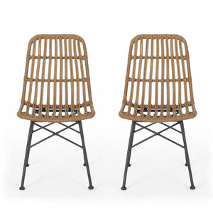 Sawtelle Outdoor Wicker Armless Chair