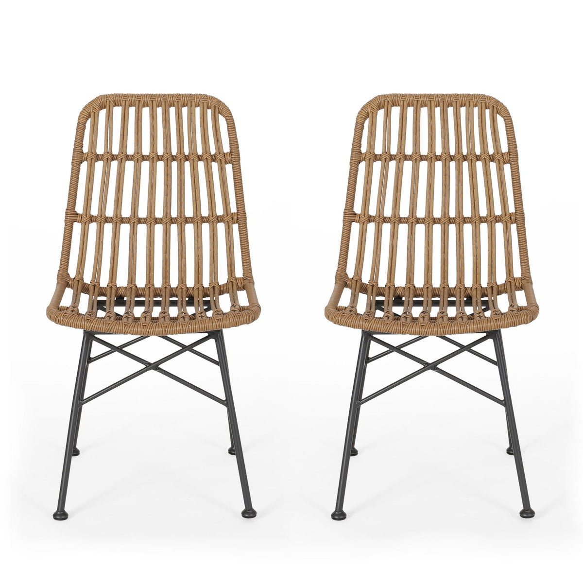 Sawtelle Outdoor Wicker Armless Chair