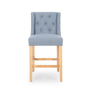 Vienna - Contemporary Fabric Tufted & Wingback Counter Stools (Set of 2)